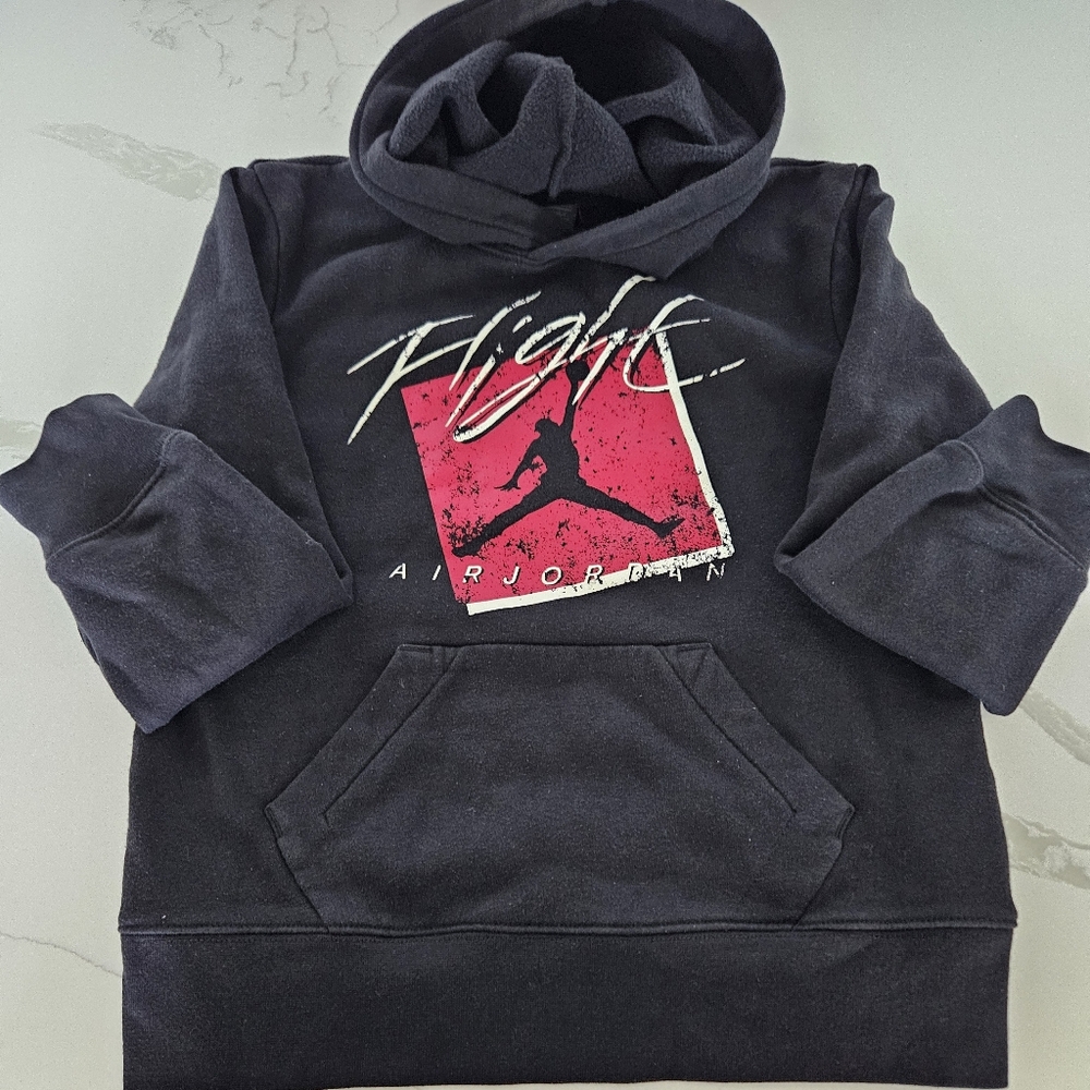 5/$30 Jordan Kids Black Hoodie with Red Graphic